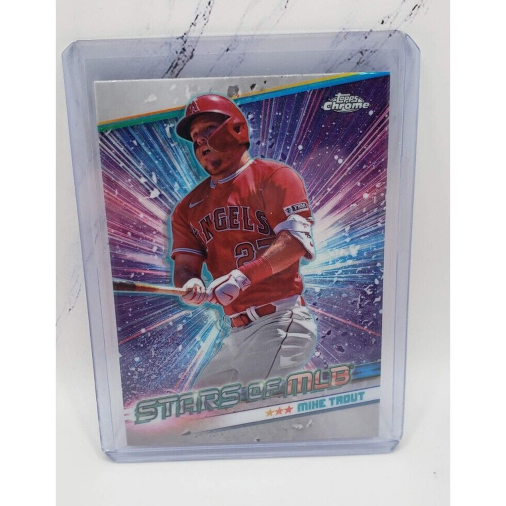 2024 Topps Series 1 Stars of MLB Chrome Mike Trout Los Angeles Angels #CSMLB-2